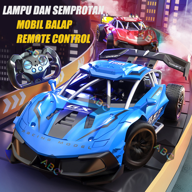 Rc Spray Mobil Remote Control Jarak Jauh 1:18 2.4G Mobil Balap Remote Control Rc Drift