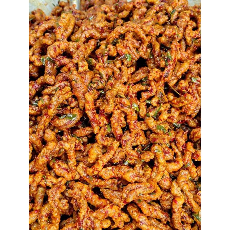 

Keripik Usus Ayam Crispy pedas 100 gr