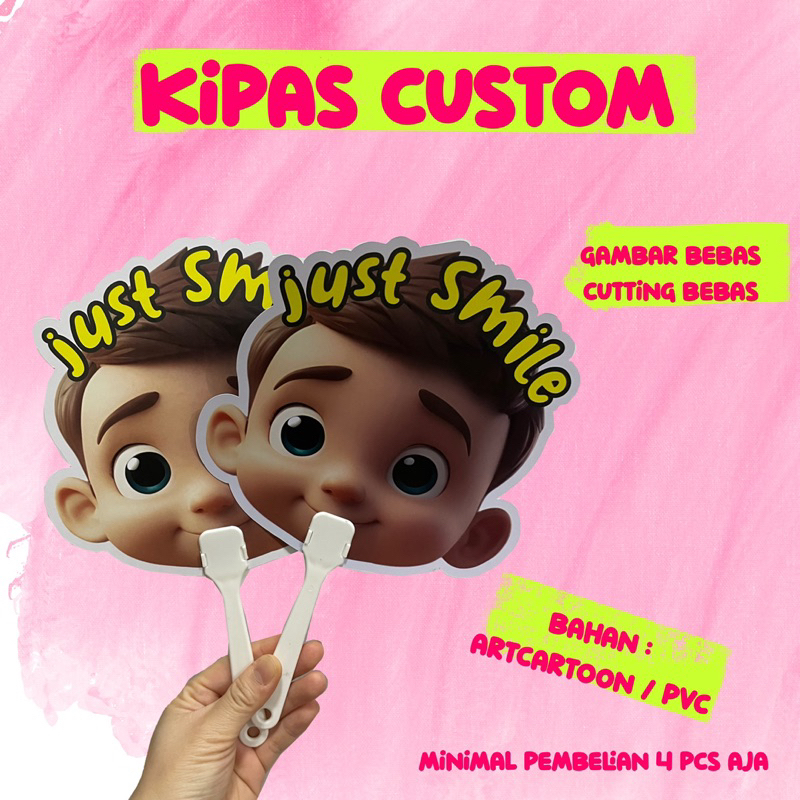 kipas custom / kipas pvc custom / kipas artcartoon custom