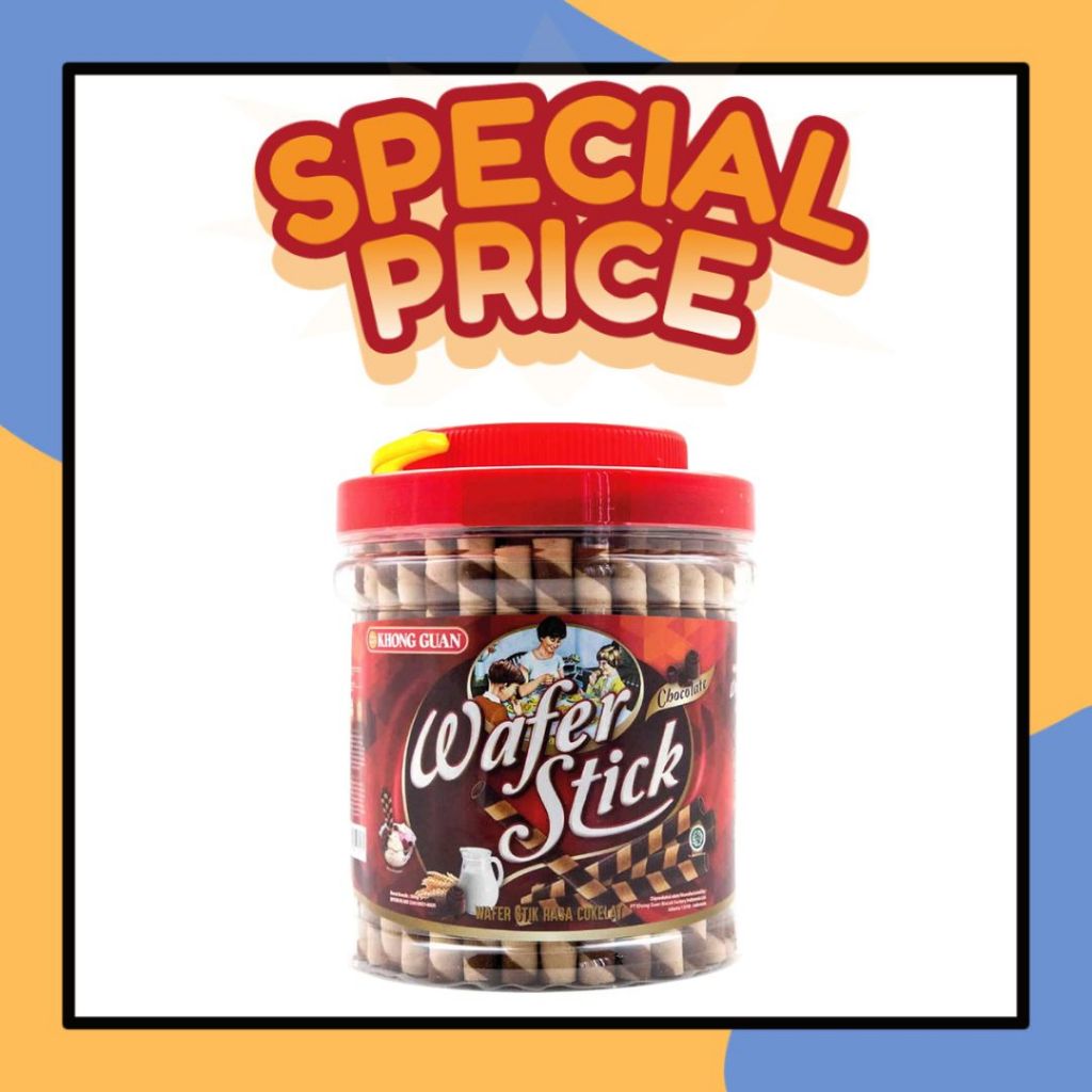 KHONG GUAN WAFER STICK CHOCO 500gr Wafer Stick Roll Cream Chocolate Astor Coklat Wafer Rolls