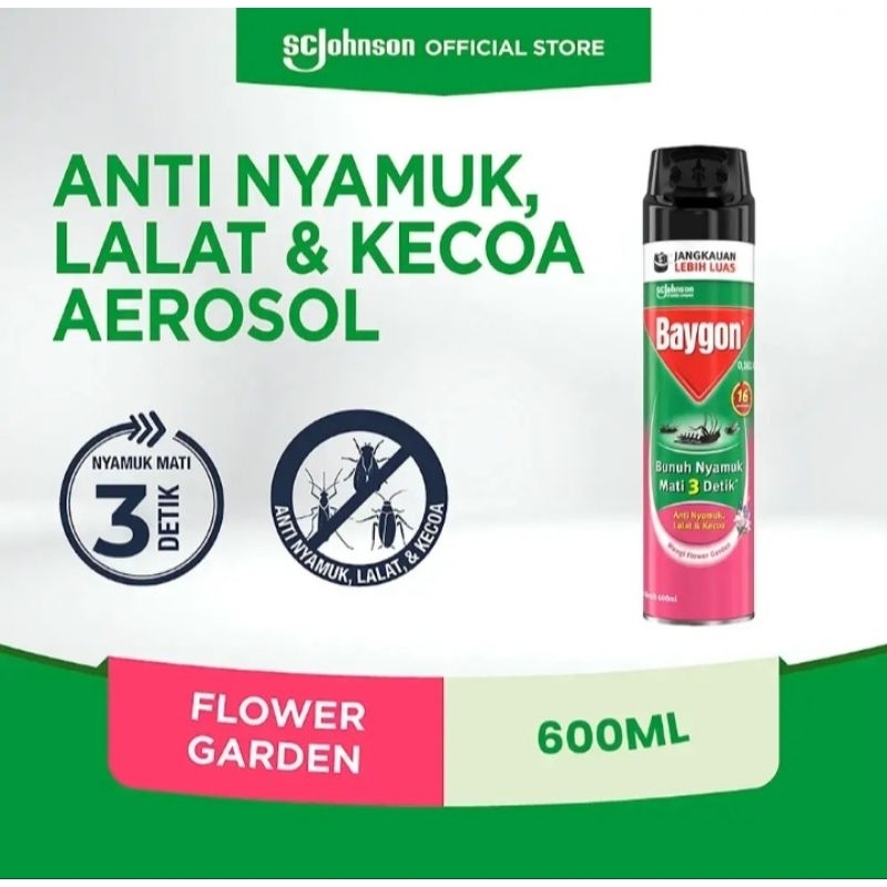 Baygon Semprot 750ml wangi Silky Lavender // Baygon Aerosol 750ml Citrus Fresh // Baygon Semprot 750