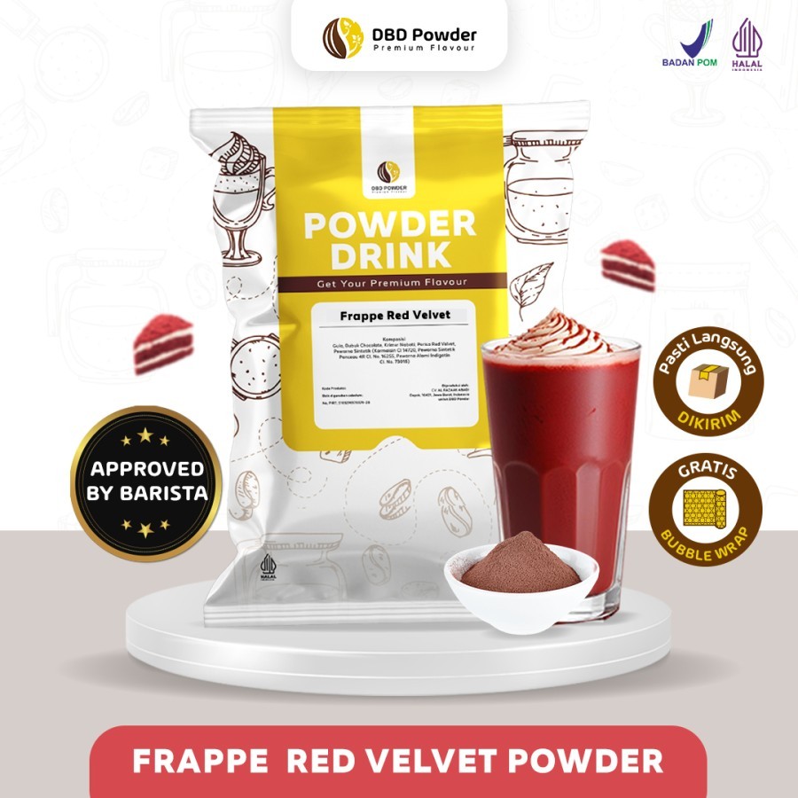 

Premium Powder - Frappe Red Velvet - Bubuk Minuman Frappe Red Velvet - DBD Powder