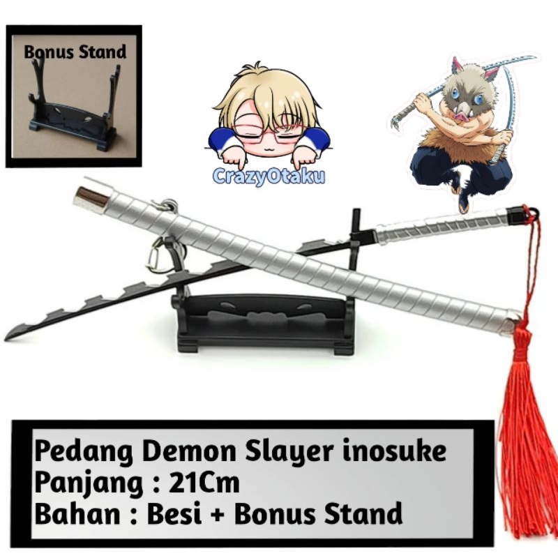 Gantungan Kunci Pedang Inosuke hashibira Demon Slayer