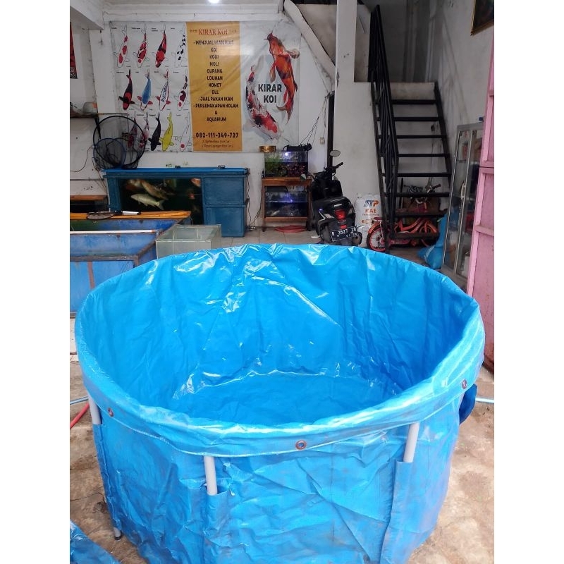 kolam terpal bekas pesanan kadaikoi