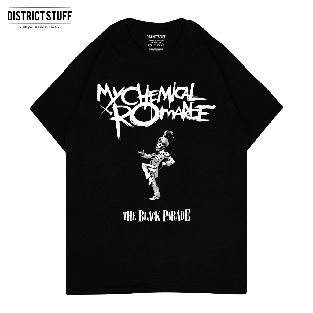 Kaos Band My Chemical Romance The Black Parade Tshirt Oversize Vintage Pria Wanita