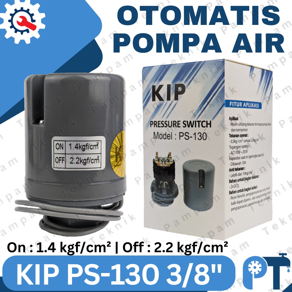 Stok terbatas Otomatis KIP 38 inch  Pressure switch pompa air PS13 drat dalam 38