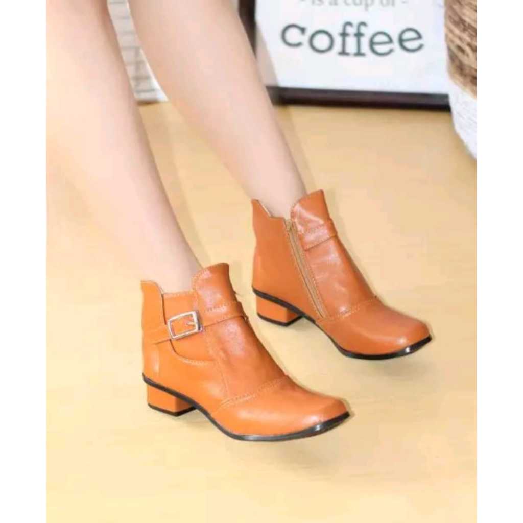 Murah Sepatu Boots Wanita Terbaru High Heels 3Cm