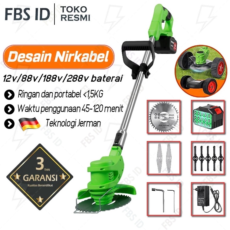 Terbaru FBS Kualitas Tinggi 188V88V12V Mesin Potong Rumput Pemotong Rumput Listrik Rumput Baterai