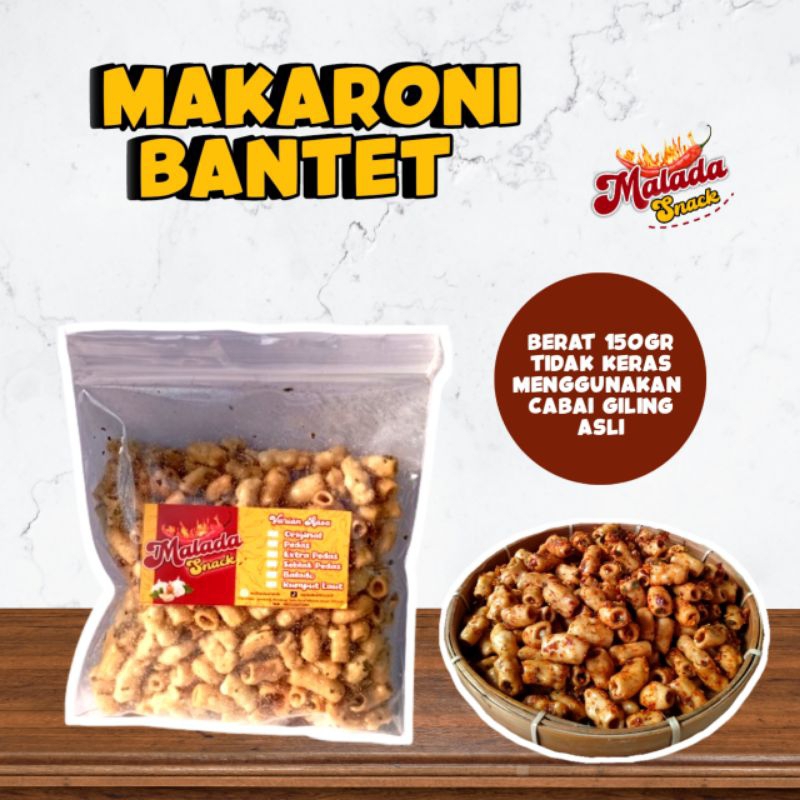 

MAKARONI BANTET/PEDAS DAUN JERUK/ORIGINAL/150GRAM