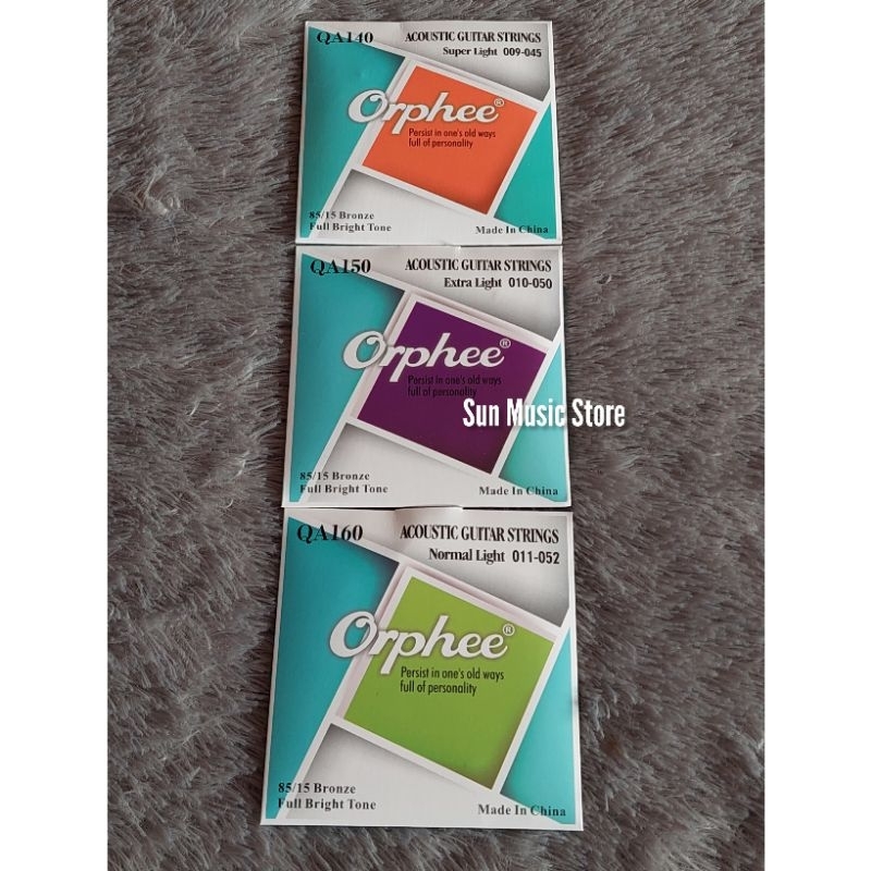 Senar Gitar Akustik Original Orphee QA 140 QA 150 QA 160 Ukuran 009 010 011 - Senar Gitar Akustik Or