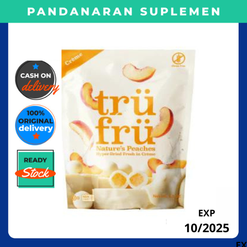 

Trufru Peaches & Crème Buah Peach dengan Coklat Putih 119 Gr Gluten Free