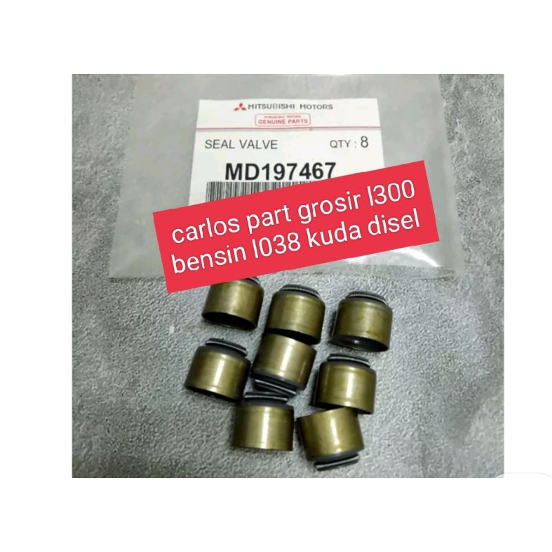 1set seal klep l300 disel l300 bensin kuda disel seal klep 8buah