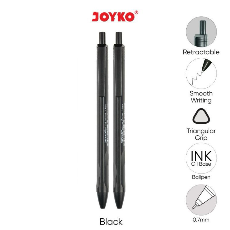 

Pulpen joyko 338 fokus triagular grip 0.7mm