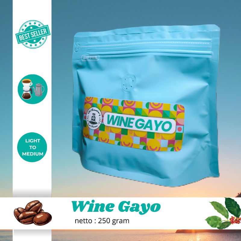

KOPI ARABIKA WINE GAYO 250 GRAM BIJI DAN BUBUK