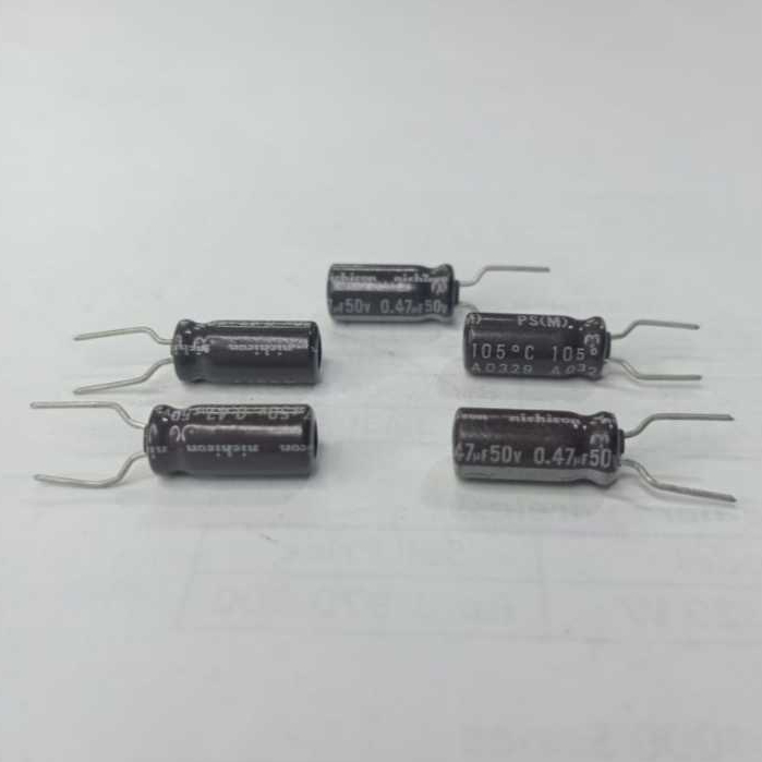 Elco 0,47uf 50v nichicon Jepang electrolytic capacitor 0,47uf 50v nichicon made in Japan