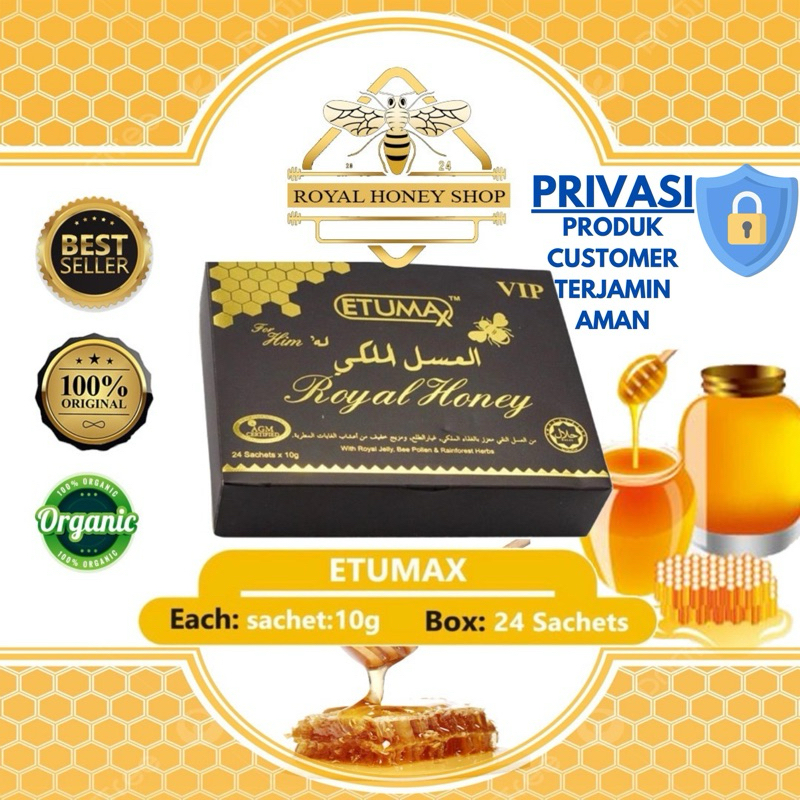 

Etumax Royal Honey VIP for Him Original Box=24 Sachet