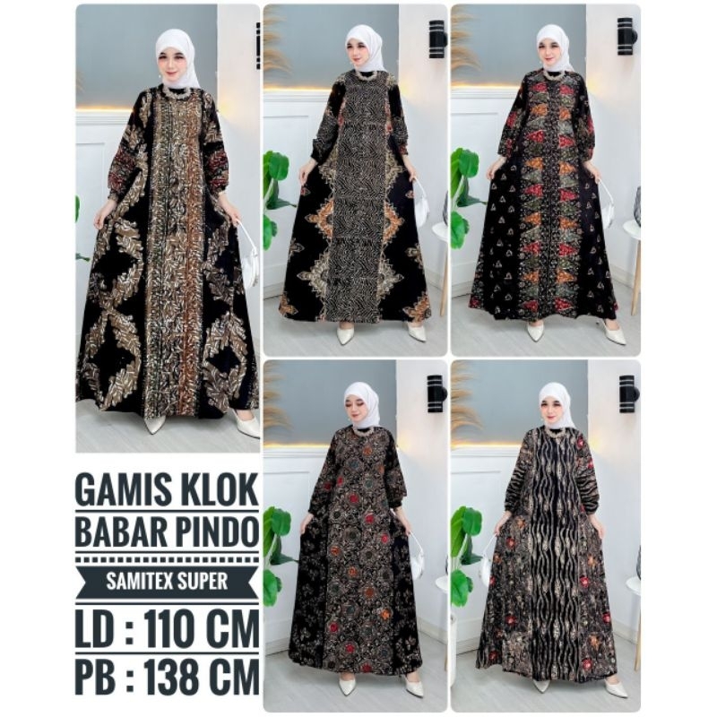 Gamis klok mayung babar pindo multicolour