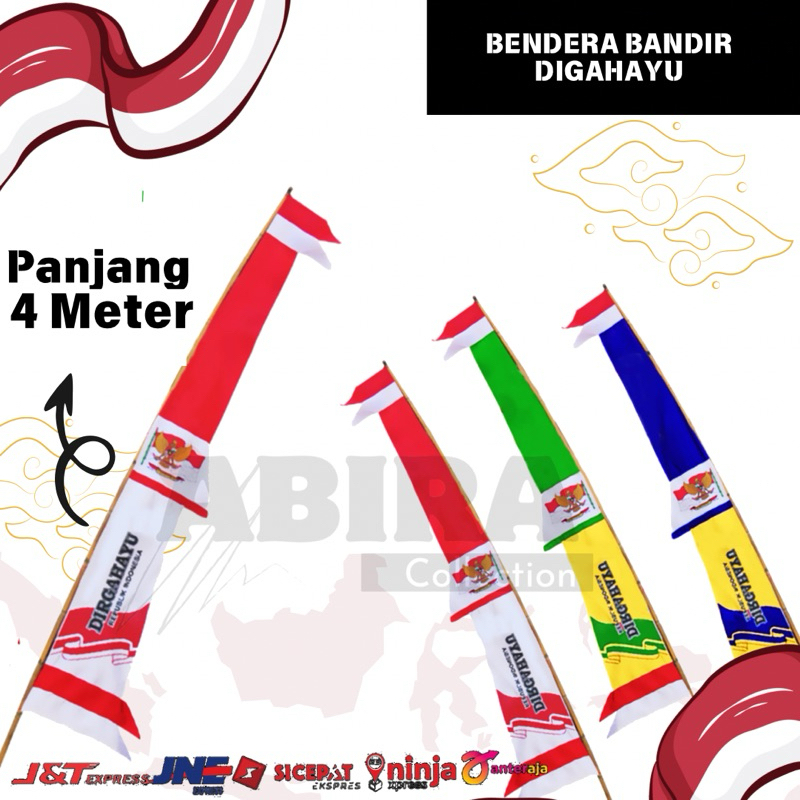 BENDERA UMBUL UMBUL BANDIR DIRGAHAYU ( 4 meter )