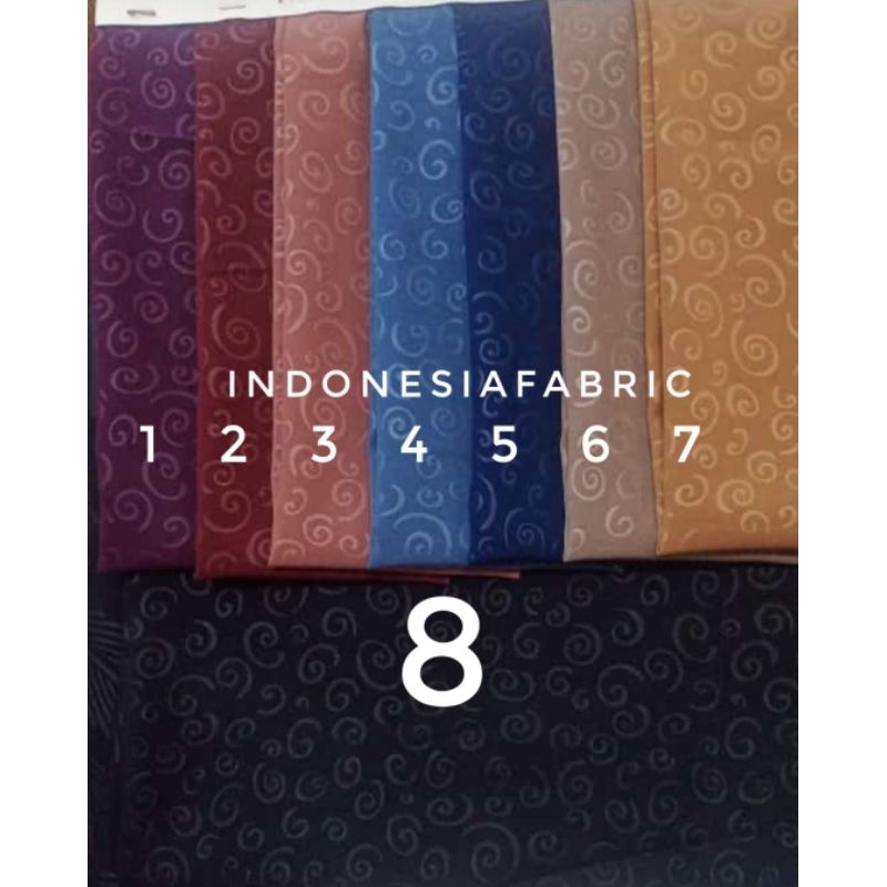 Kain Wolfis Emboss motif BM20 bahan gamis tunik jilbab kemeja kemko koko jubah kerudung pashmina ser