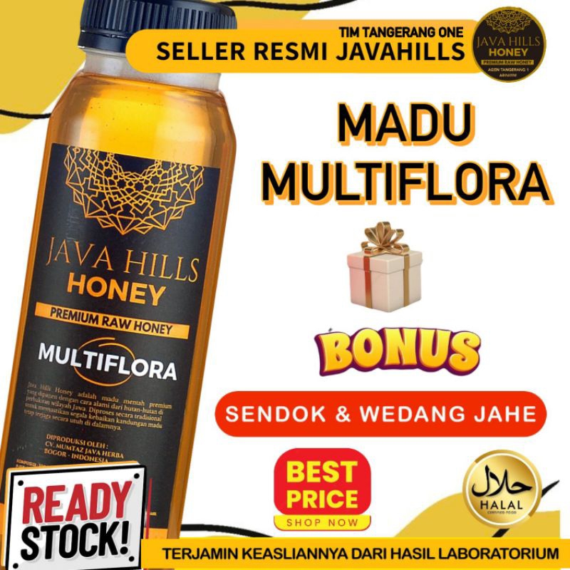 MADU JAVA HILLS HONEY Madu Multiflora java hills honey ukuran 320 gram / madu murni / madu asli