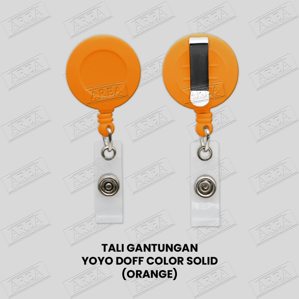 

Tali Gantungan ID Card Yoyo Orange (Doff/Matte) Solid Full Color/Gantungan Kartu ID Card/Klip Kartu ID Card