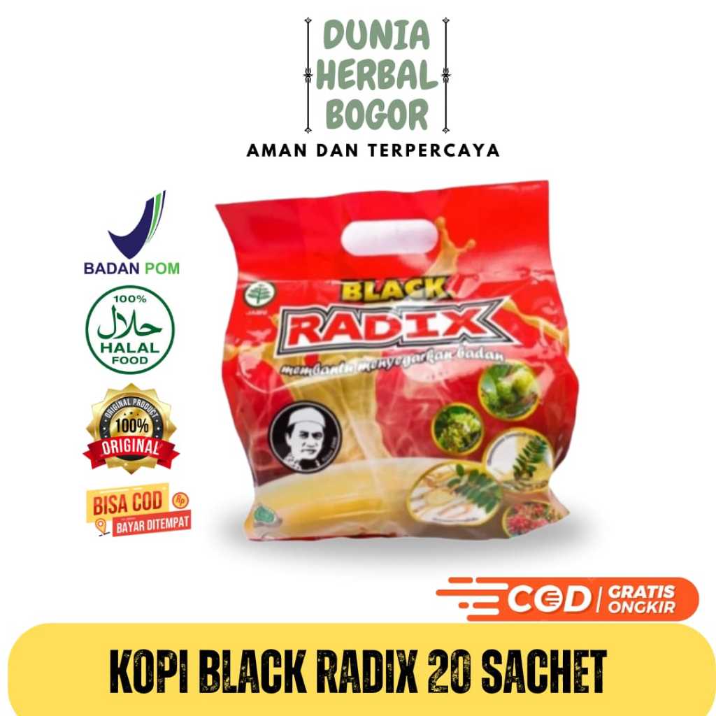 

Kopi Pak Haji Black Radix Kemasan Pouch isi 20 Sachet / Kopi Black Radix Pak Haji Kemasan Pouch isi 20 Sachet