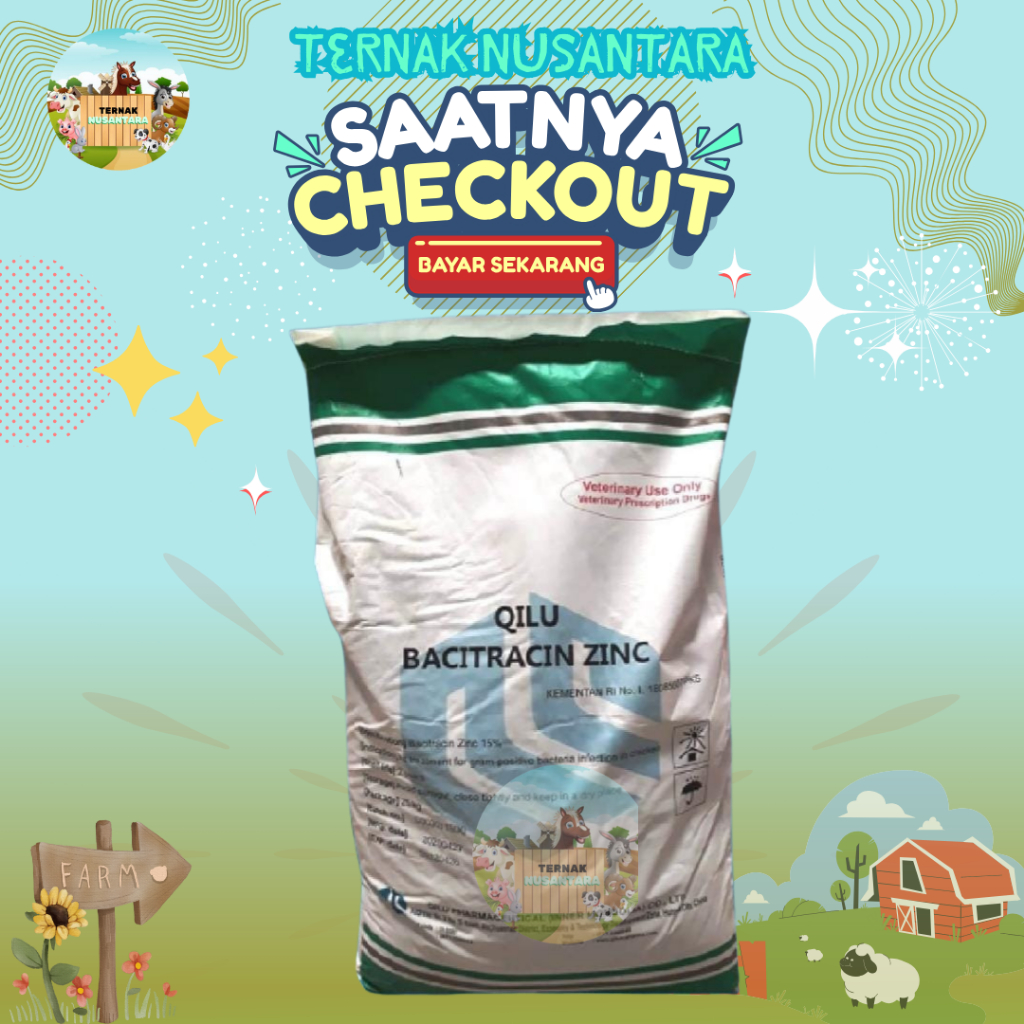 ZINC BACITRACIN 1KG - QILU AGP UNTUK BROILER