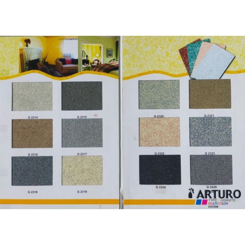 ARTURO Type Granite Galon 4kg G 2314 2315 2316 2317 2318 2319 2320 2321 2322 2323 2324 2325 Cat Text