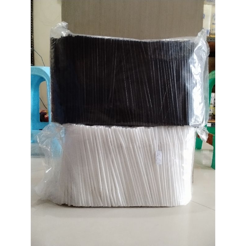 Sedotan Putih / Hitam Bengkok Tidak Sterill 1kg/Sedotan Bengkok/Sedotan Bengkok Biasa/Sedotan Teh Es