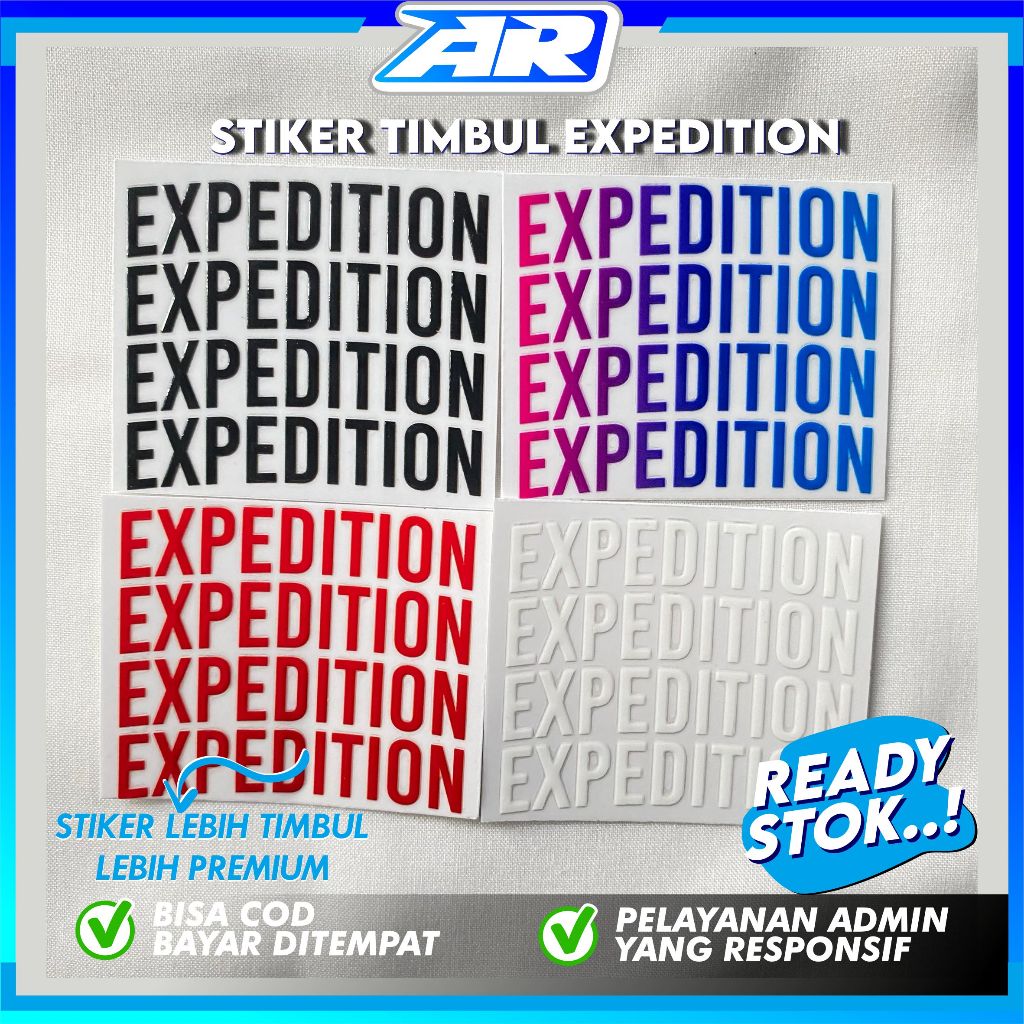 

Stiker Timbul Uv Dtf EXPEDITION Sticker Velg Expedition