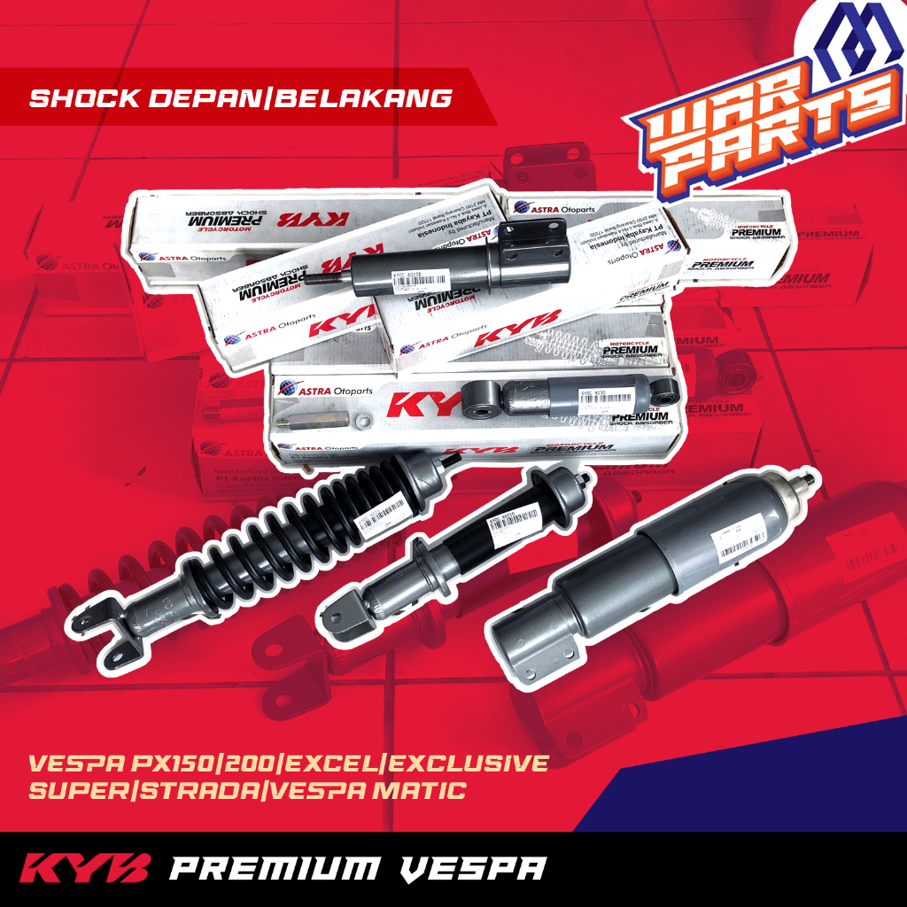 SHOCKBREAKER KAYABA PREMIUM VESPA PX150 PX200 EXCEL EXCLUSIVE 2 SUPER STRADA VESPA MATIC ORIGINAL KY