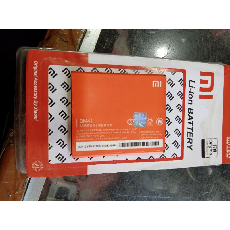 Baterai Original OEM BM-41 Xiaomi Redmi 1 Resmi 1S Batre BM41