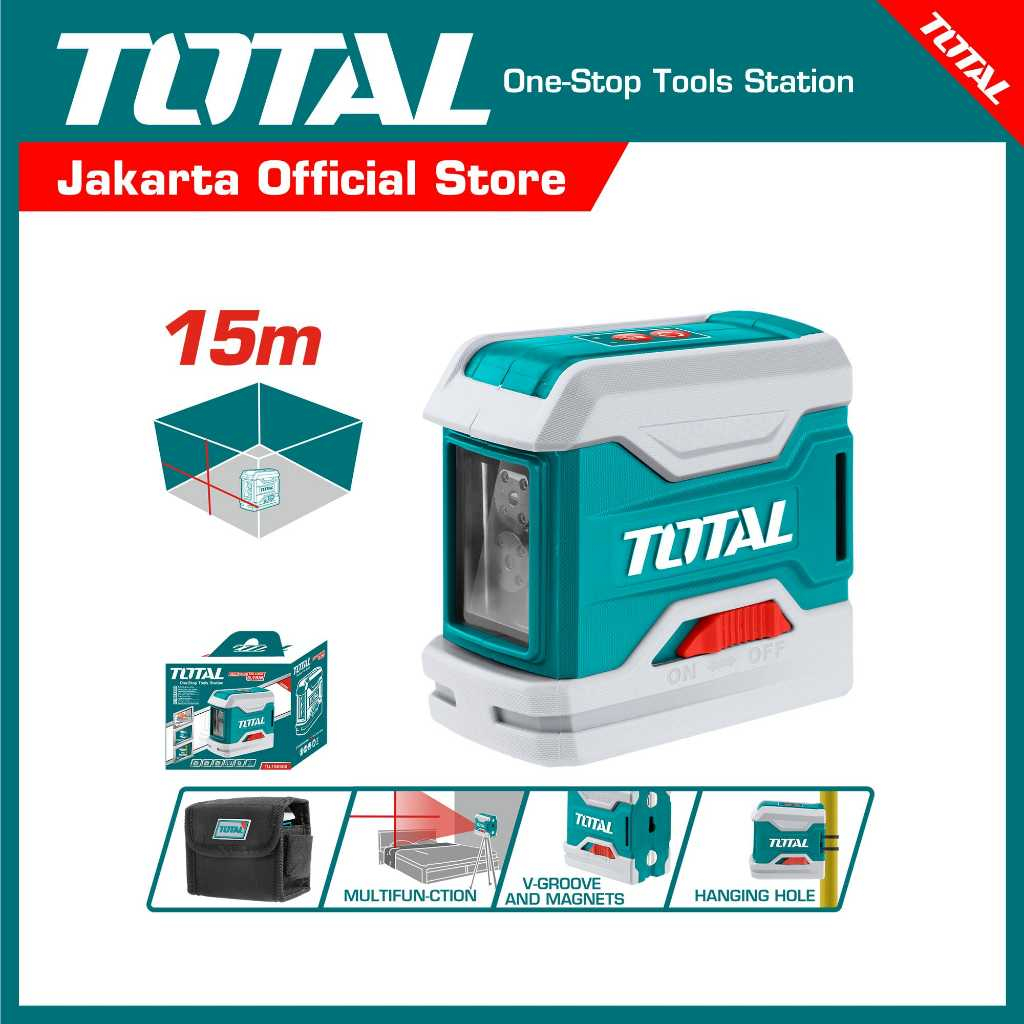 TOTAL Self-leveling line laser TLL156506 - Laser Ukur 15m