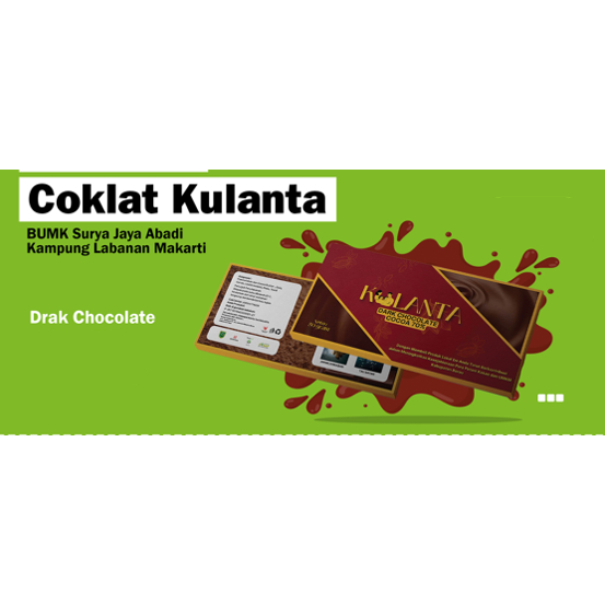 

dark coklat kulanta 50 %, 75%, 80% berbahan baku biji kakao berau