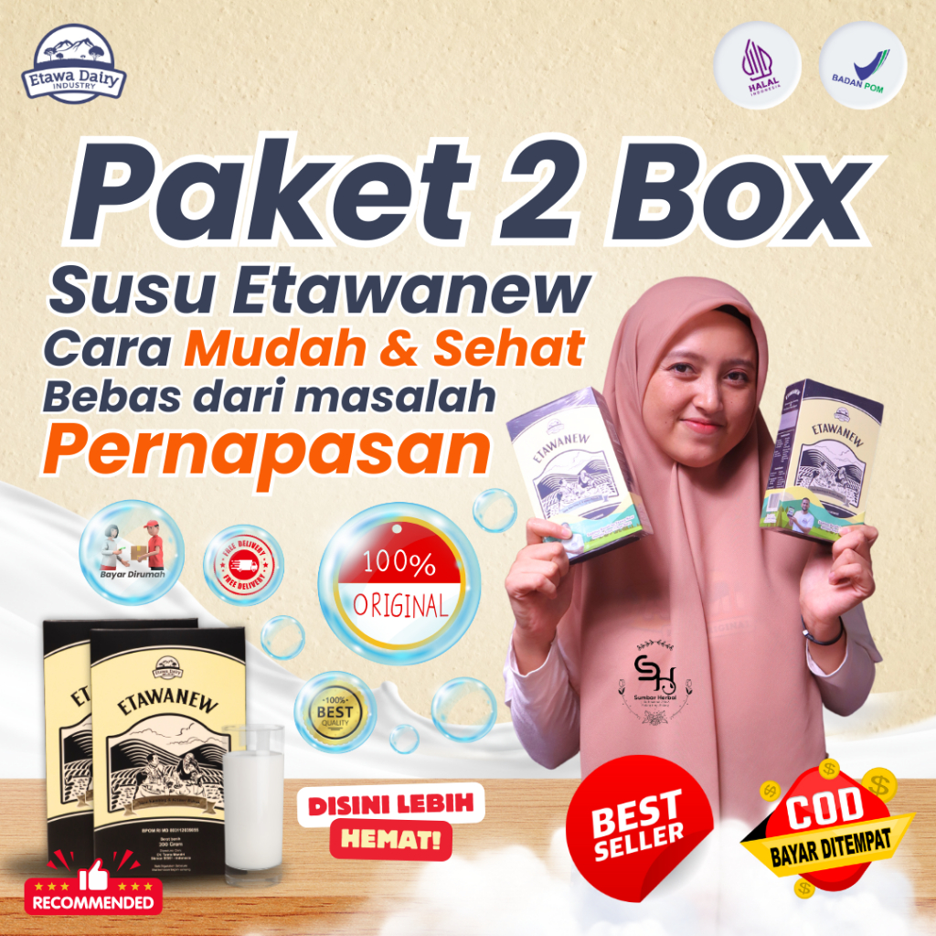 [PAKET SEHAT] 2 BOX ETAWANEW PLATINUM 200gr 100% Susu Kambing Etawa Atasi Masalah Pernafasan dan Sen