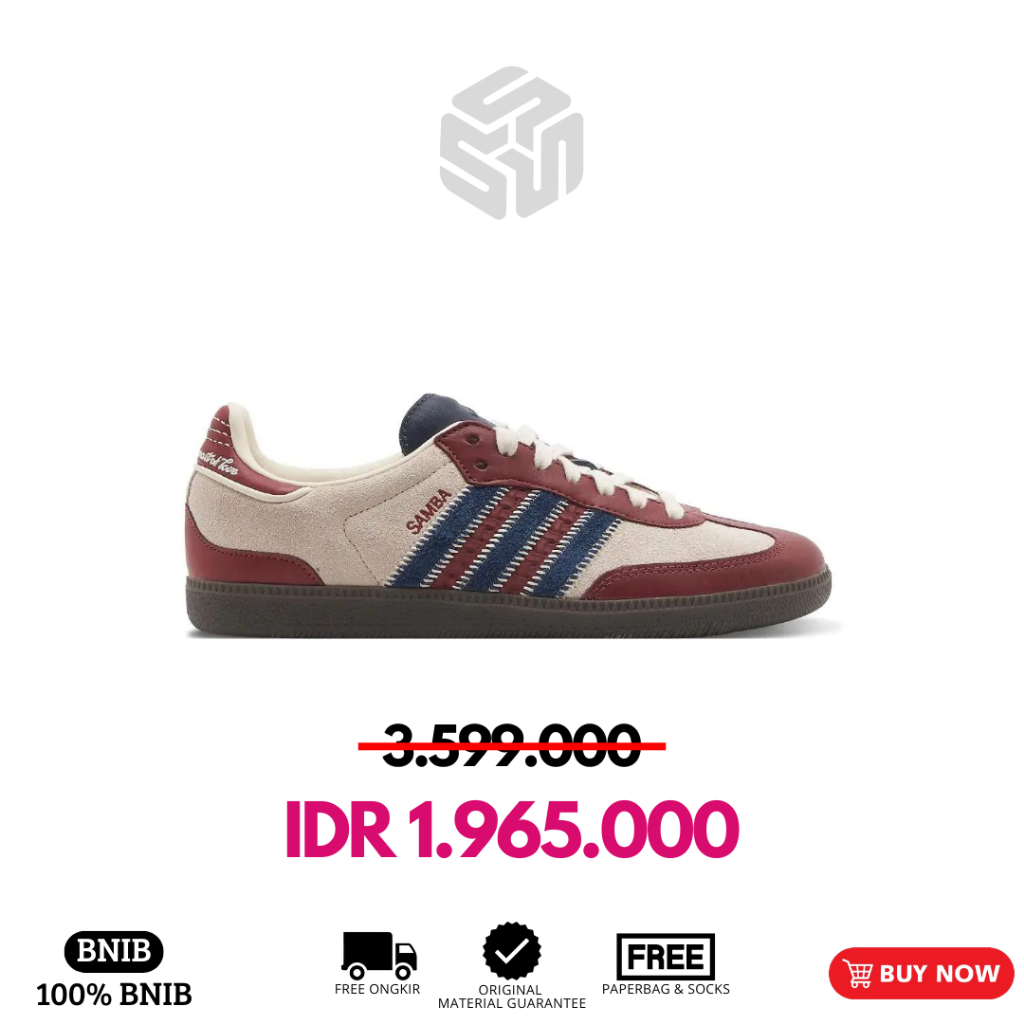 Sepatu Adidas Samba OG 'Notitle Exclusive Red' BNIB 100% Authentic