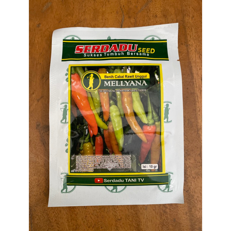 Benih cabe rawit Mellyana 10gr Cap serdadu