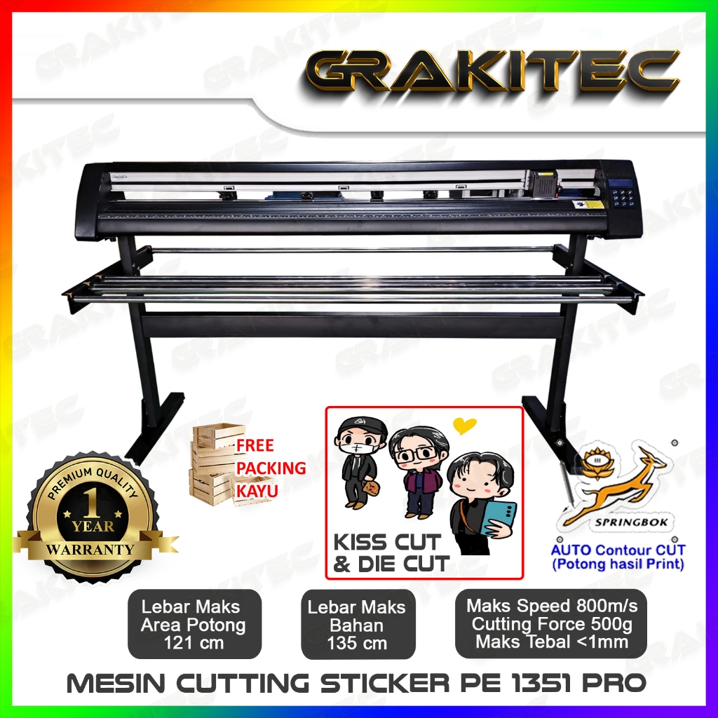 

Grakitec Mesin Cutting Sticker PE-1351(1353) Pro Auto Contour Cut