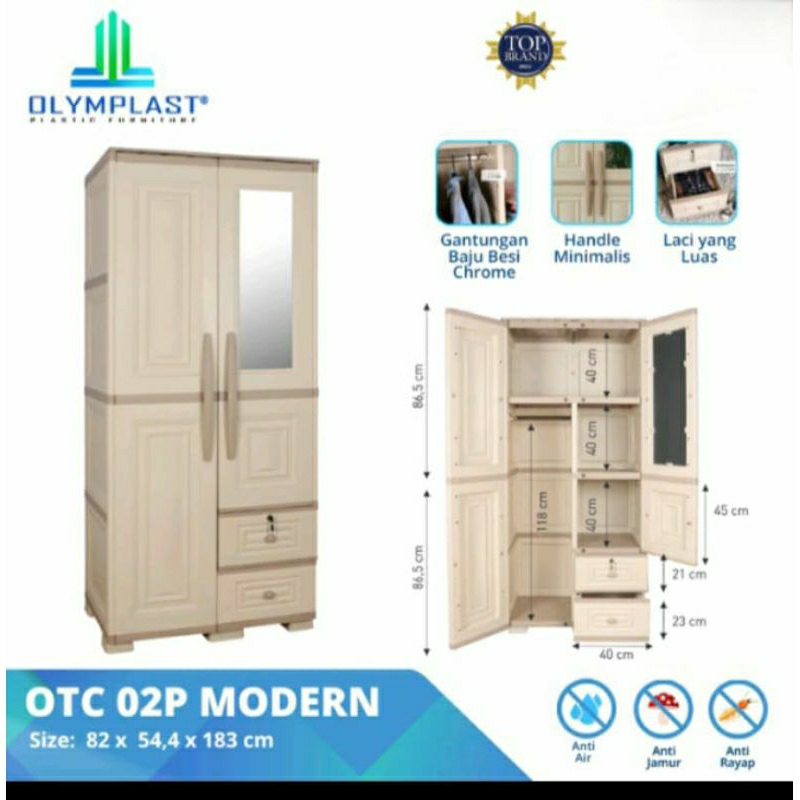 Lemari Olymplast OTC 2P Modern