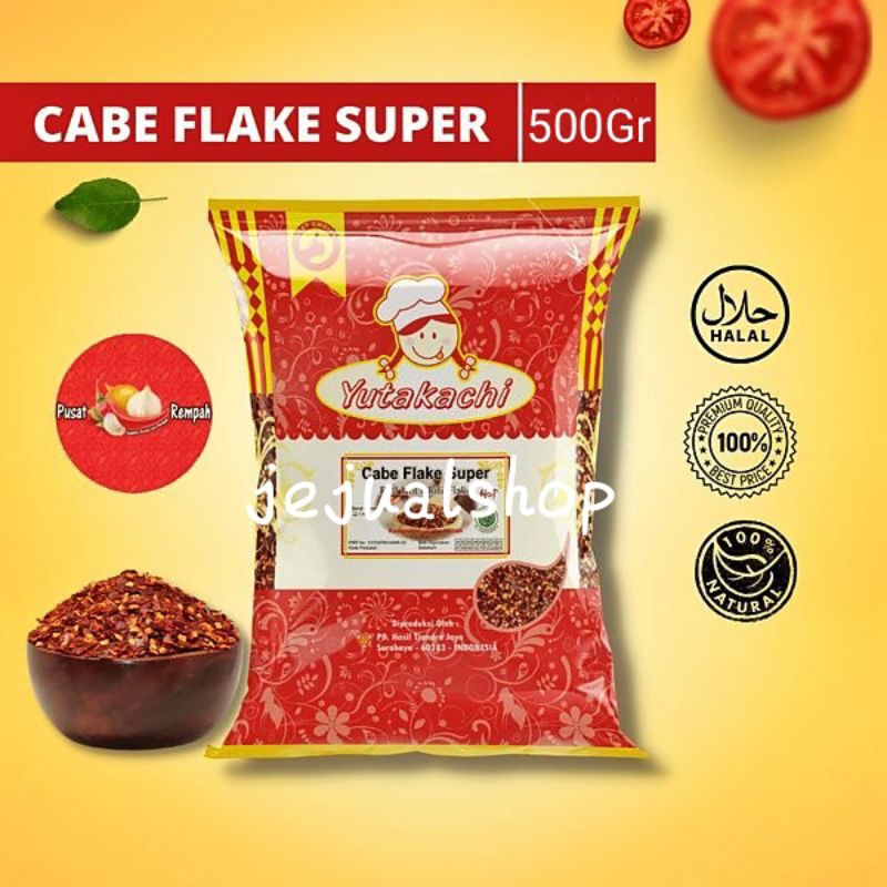 

Yutakachi cabe flake super 500gr/yutakachi cabe kasar/cabe flake kasar 500gr