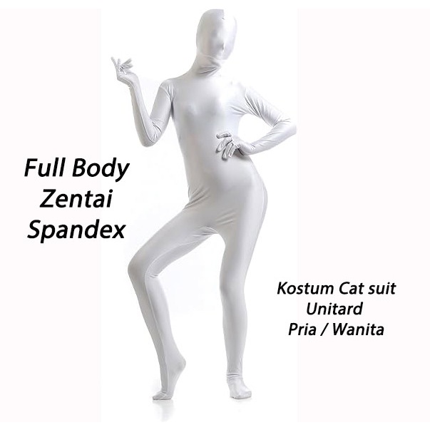 FULL BODY ZENTAI SPANDEK / KOSTUM CAT SUIT UNITARD PRIA / WANITA