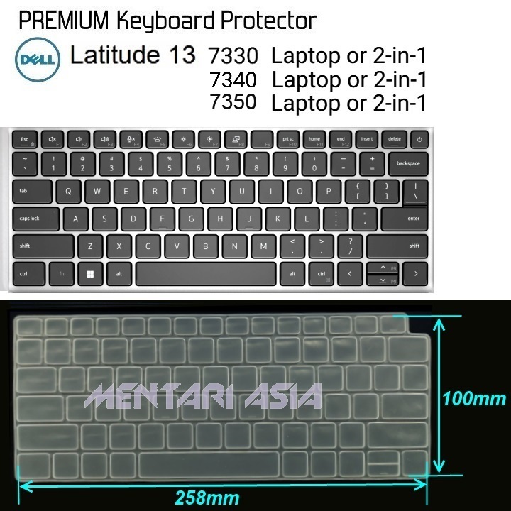 Keyboard Protector DELL Latitude 13 7330 7340 7350 - Premium CLEAR