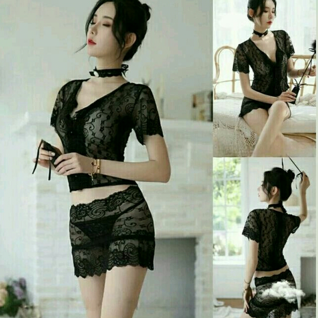 SEXY LINGERIE COSPLAY SEKERTARIS BAJU SEXY WANITA A1353BK