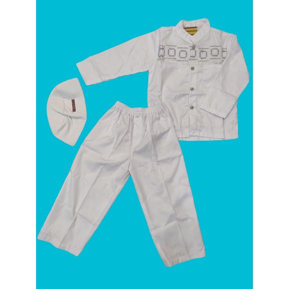 SETELAN KOKO ANAK LENGAN PANJANG / SETELAN KOKO PUTIH LENGAN PANJANG / KOKO PUTIH ANAK COWOK / KOKO 