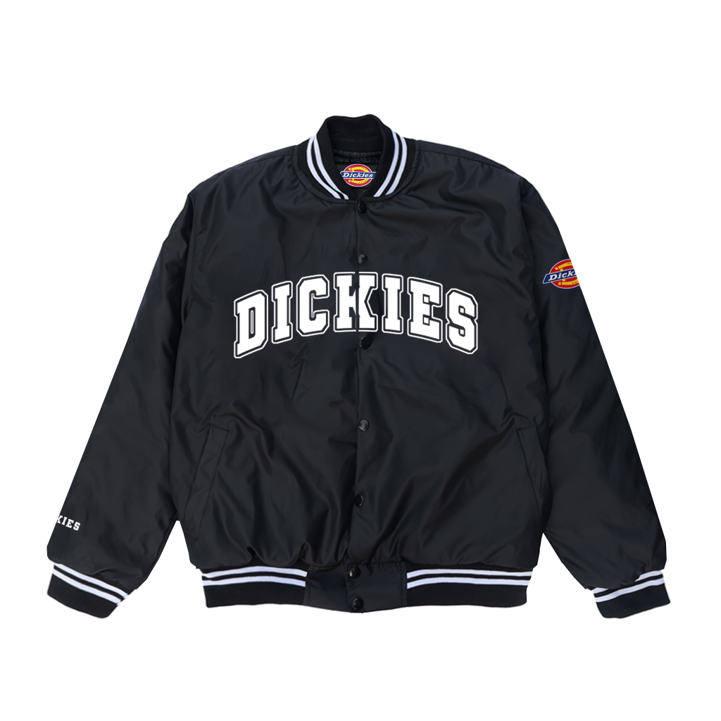 Jaket Varsity HITAM DICKIES Pria Wanita | Jaket Pria | Jaaket Varsiy Pria | Jaket Dickies