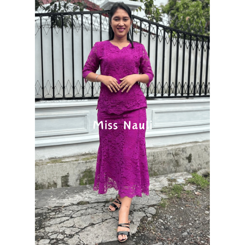 Setelan Kebaya Brokat Modern Size XXS s/d 4L