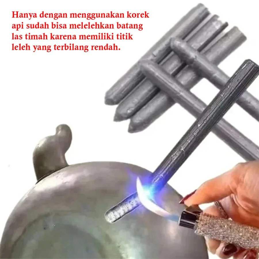 / 3 ( TIGA ) PCS Batang  Las Timah Bakar Korek Api Tambal Timah Bakar Stik Lilin Solder Suhu Rendah 