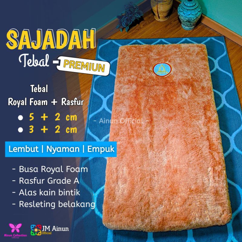 Sajadah Super Tebal 5cm Sajadah Busa Bulu Rasfur Empuk Lembut Tebel Sajadah Premium Alas Sholat