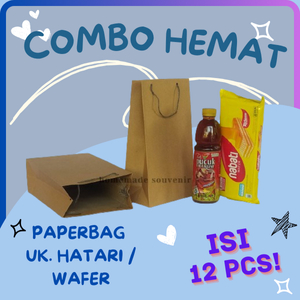 

Tas Souvenir Kertas Ukuran Wafer 15x8x25 cm - 12 Pcs, Cocok untuk Hadiah & Tas Kado