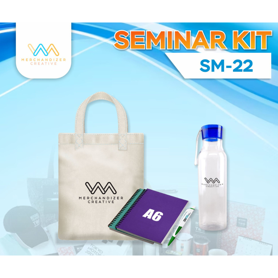 

[PROMO PAKET SEMINAR KIT] Tas Kanvas, Notebook A6 Spiral, Tumbler Colada, dan Pulpen Sablon - CUSTOM DESIGN